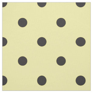 Tissu Motif à points Polka Jaune et Noir