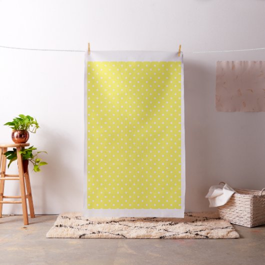 Tissu Motif à pois jaune et blanc (In Situ)