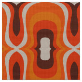 Tissu Motif à rainures orange des soixante-dix (Fermer)