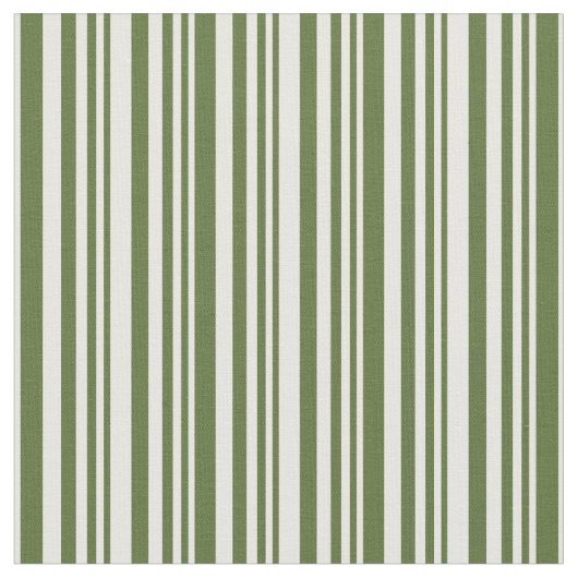 Tissu Motif à rayures blanches et vertes d'olive foncée (Fermer)