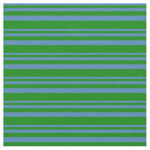 Tissu Motif à rayures bleu et vert