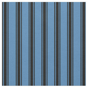 Tissu Motif à rayures bleues et noires