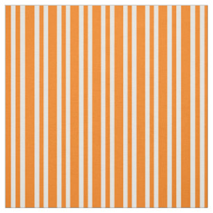 Tissu Motif à rayures orange et blanc