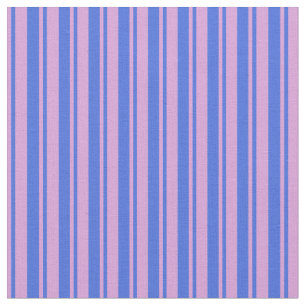 Tissu Motif à rayures Royal Bleu et Plum