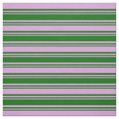 Tissu Motif à rayures vert foncé et prune (Échantillon)