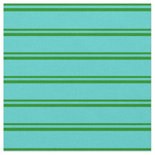 Tissu Motif à rayures vertes et turquoises