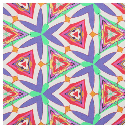 Tissu Motif à roues colorées (Échantillon)