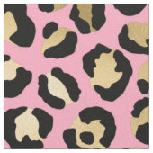 Tissu Motif à taches de léopard rose et or (Fermer)