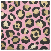 Tissu Motif à taches de léopard rose et or (Échantillon)
