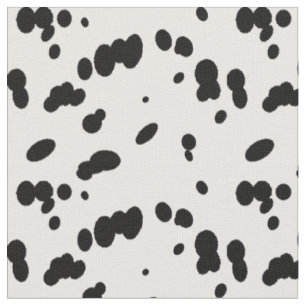 Tissu Motif à taches noires et blanches de dalmatien