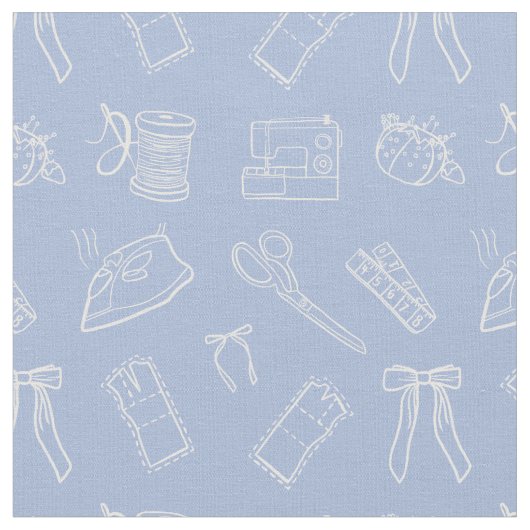 Tissu Motif à thème de couture au lilas (Fermer)