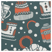 Tissu motif à thème d'hiver (Fermer)