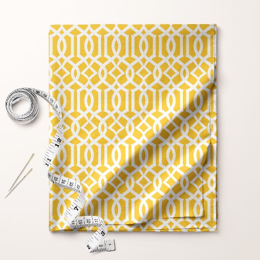 Tissu Motif à treillis en jaune chic