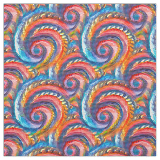 Tissu Motif à vague rouge