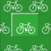 Tissu motif à vélo | Bike print design textile (Carreau)