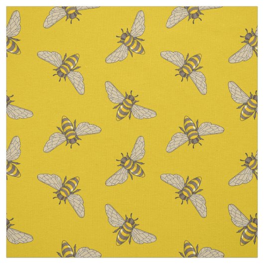 Tissu Motif abeilles (Échantillon)