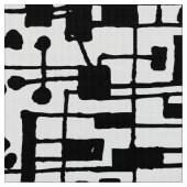 Tissu Motif Abstrait 020517 - Noir sur blanc (Fermer)