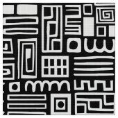 Tissu Motif Abstrait 110122 - Blanc sur noir (Fermer)