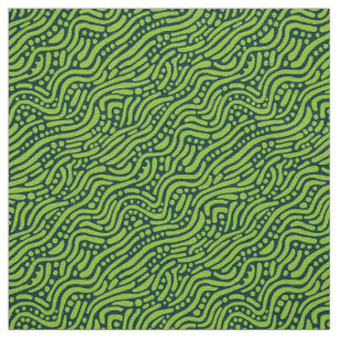 Tissu Motif Abstrait 110523 - Tons verts