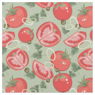 Tissu Motif abstrait avec la tomate