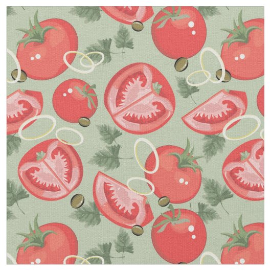 Tissu Motif abstrait avec la tomate (Fermer)
