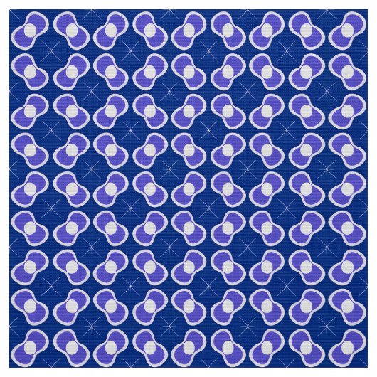 Tissu Motif Abstrait Bleu (Échantillon)