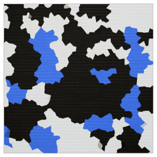 Tissu Motif Abstrait bleu blanc
