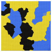 Tissu Motif Abstrait bleu jaune (Fermer)