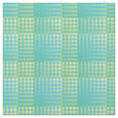 Tissu Motif Abstrait Damier Bleu Vert (Fermer)