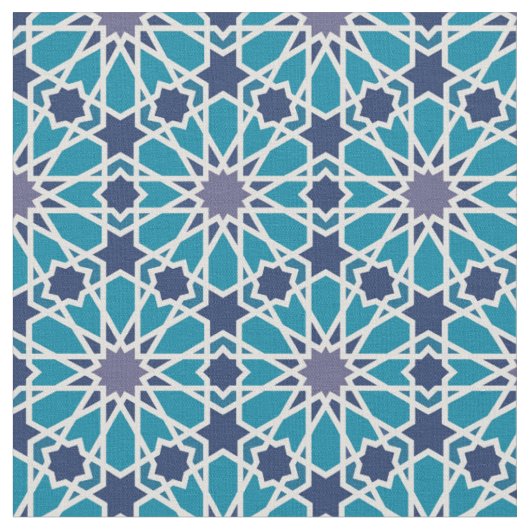 Tissu Motif abstrait dans bleu et gris (Fermer)