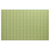 Tissu Motif abstrait de milieu de siècle vert orange (Yard)