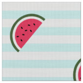 Tissu Motif Abstrait de pastèque sur Blue Stripes (Fermer)