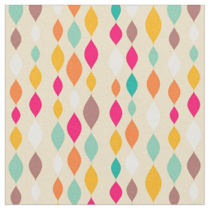 Tissu Motif abstrait de style rétro