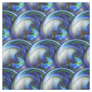 Tissu Motif abstrait des cercles 3d avec des bulles