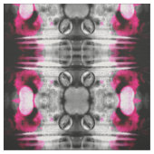 Tissu Motif Abstrait Fuchsia, Grey et Black Grain (Échantillon)