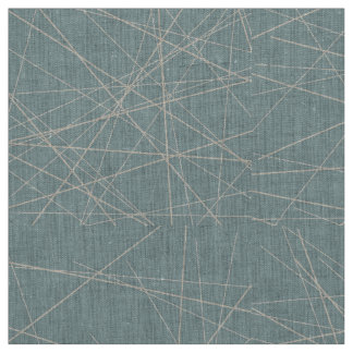Tissu Motif Abstrait géométrique Beige et Aqua