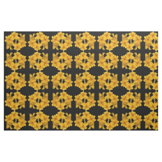 Tissu Motif Abstrait Jaune (Fat Quarter)