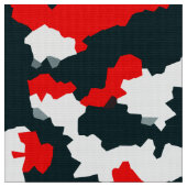 Tissu Motif Abstrait noir blanc rouge (Fermer)