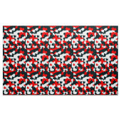 Tissu Motif Abstrait noir blanc rouge (Yard)