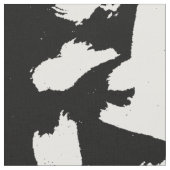 Tissu Motif abstrait noir et blanc de courses de brosse (Fermer)