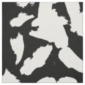 Tissu Motif abstrait noir et blanc de courses de brosse (Échantillon)