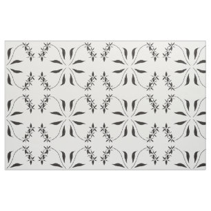 Tissu Motif Abstrait orchidée noire