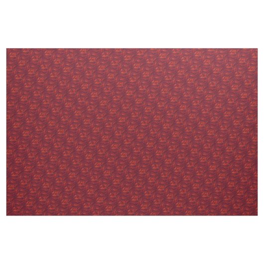 Tissu Motif Abstrait Red Swirl (Yard)