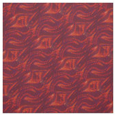 Tissu Motif Abstrait Red Swirl (Échantillon)