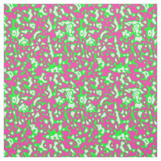 Tissu Motif Abstrait rose et vert (Échantillon)