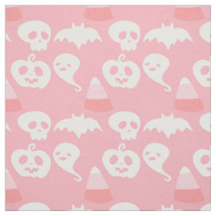 Tissu Motif adorable rose de Halloween