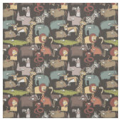 Tissu Motif africain d'animaux (Échantillon)