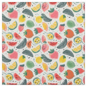 Tissu Motif agrumes et fraise (Échantillon)