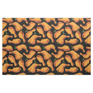Tissu Motif Alimentaire Poulet Jerk Jamaïcain