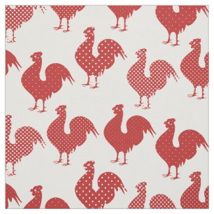 Tissu Motif américain de coq de point de polka de style